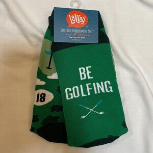 Lavley Socks One Size Fits Most I'd Rather Be Golfing Theme Green One Pair